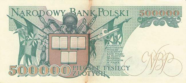 500000 Zloty Polen p156 1990